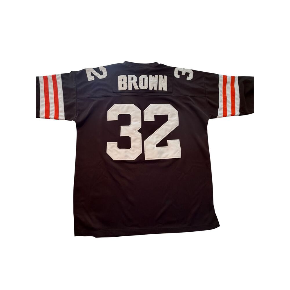1964 Throwback Mitchell and Ness Jim Brown Football Jersey Cleveland Browns #32